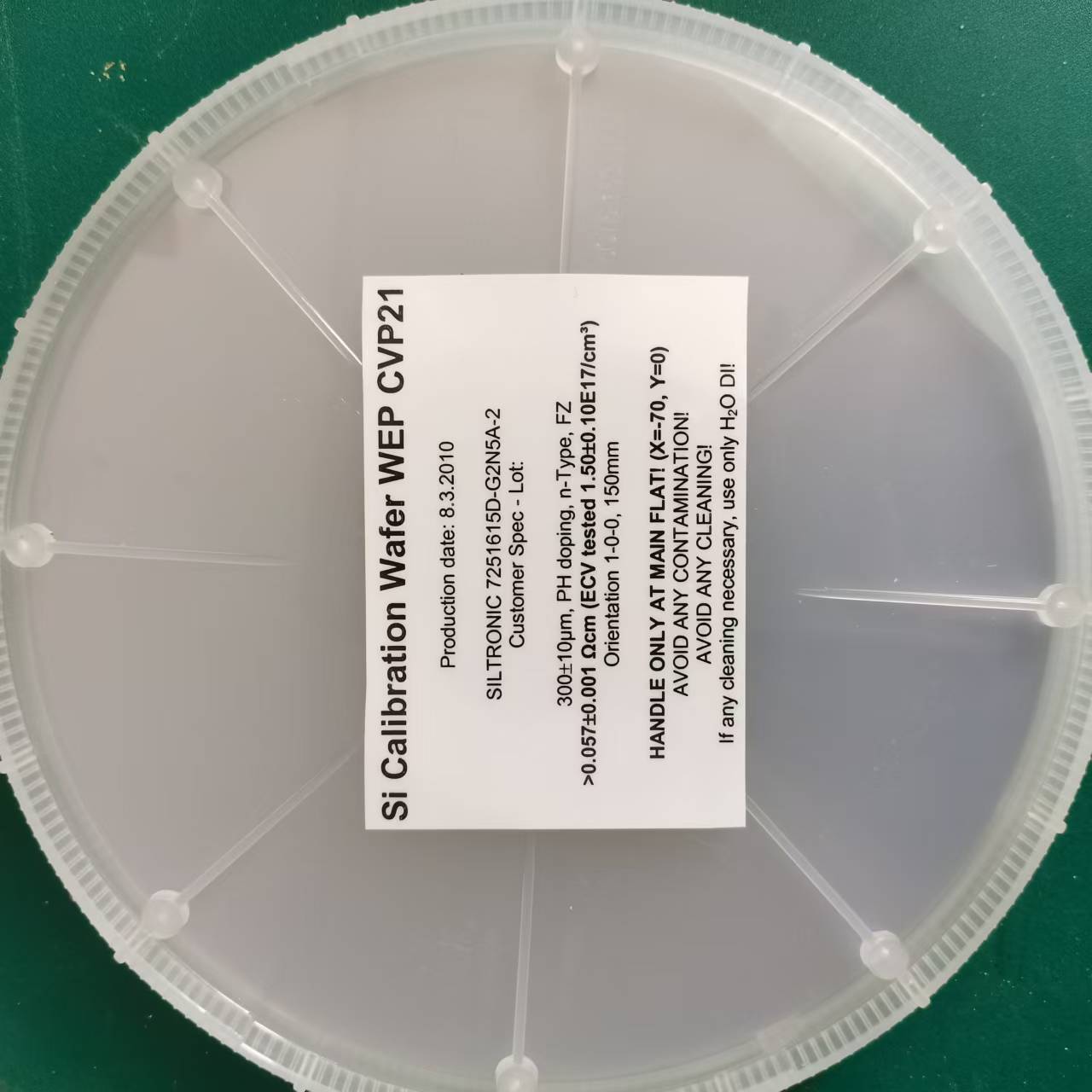 ECV Calibration Wafer